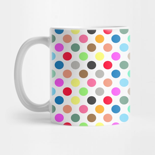 Colorful Polka Dots on White Background - Seamless Pattern by DesignWood Atelier